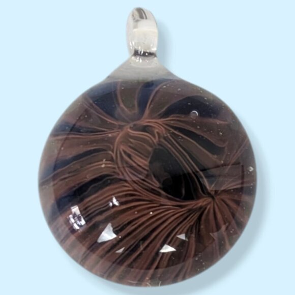 (2/$20) Vintage Red Strand Art Glass Pendant - Picture 4 of 6